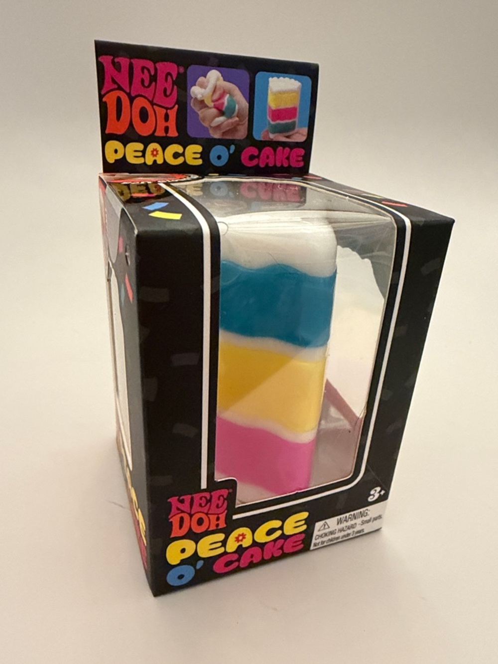 Peace O’Cake NeeDoh Squishy - Blue, Pink & Yellow